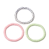 3Pcs 3 Colors Polymer Clay Disc Beaded Stretch Bracelet Sets BJEW-JB10440-01-3