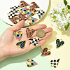 10Pcs Rack Plating Alloy Enamel Pendants ENAM-YW0008-17-5