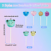 12pcs 3 styles Luminous Transparent Resin Cartoon Big Pendants CRES-TA0001-41-4
