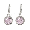 925 Sterling Silver Micro Pave Cubic Zirconia Hoop Earrings EJEW-B147-01B-06-4