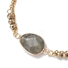 Natural Labradorite & Non-magnetic Synthetic Hematite Beads Multi-strand Bracelets BJEW-JB12122-01-3