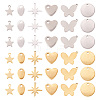 36Pcs 12 Style 304 Stainless Steel Charms STAS-TA0002-86-3