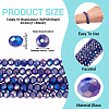 10 Strands Baking Electroplate Glass Beads Strands GLAA-BW0001-01-3