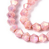 Anti-Tarnish Electroplate Bicone Glass Beads Strands X-EGLA-T021-4mm-16-05-3