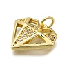 Brass Micro Pave Cubic Zirconia Pendants ZIRC-I070-027G-2