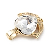 Real 18K Gold Plated Rack Plating Brass Micro Pave Cubic Zirconia Pendants KK-C015-28G-16-2
