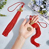 Polyester Graduation Tassel Pendant Decorations AJEW-WH20020-078G-3