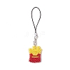 French Fries Glass Seed Beads Pendant Decorations HJEW-MZ00177-1