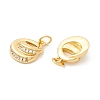 Rack Plating Eco-friendly Brass Micro Pave Clear Cubic Zirconia Charms KK-D072-01G-E-NR-2