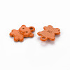 Spray Painted Alloy Charms PALLOY-Q433-034B-RS-2
