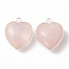 Natural Rose Quartz Pendants G-C005-01S-15-3