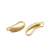 Brass Micro Pave Clear Cubic Zirconia Earring Hooks KK-Z154-12G-2