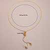 Elegant Hollow Flower Y-Shaped Chain Pendant Lariat Necklaces for Autumn/Winter RX2303-2-2