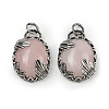Natural Rose Quartz Pendants G-Z101-02AS-10-1