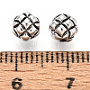 Tibetan Style Alloy Waffle Beads TIBE-N013-11AS-3