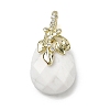 Natural Howlite Faceted Teardrop Pendants KK-D021-03A-G-1