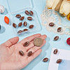 20Pcs Rugby Polymer Clay Rhinestone Pendants PALLOY-OC00050-3