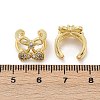 Brass Micro Pave Clear Cubic Zirconia Cuff Earrings EJEW-Q045-02G-3