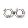Tarnish Resistant 202 Stainless Steel Huggie Hoop Earrings LS-EJEW-O087-08H-P-1