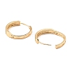 Brass Cubic Zirconia Hoop Earrings EJEW-D078-21KCG-2