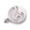 Non-Tarnish 304 Stainless Steel Pendants STAS-N096-05P-3