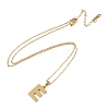 Ion Plating(IP) Initial Letter 304 Stainless Steel Pendant Necklaces NJEW-M199-01G-E-3