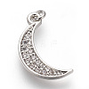 Brass Micro Pave Cubic Zirconia Charms ZIRC-E152-27P-RS-1