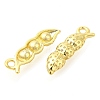 Bean Pod Rack Plating Brass Pendants Charms KK-S396-20-2