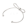 304 Stainless Steel Cuff Bangles for Women STAS-P373-05P-3