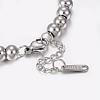 304 Stainless Steel Bracelets with 201 Stainless Round Beads BJEW-I238-12P-3