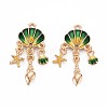 Alloy Enamel Pendants ENAM-S126-118A-NR-2