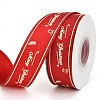 Christmas Theme Polyester Grosgrain Ribbon PW-WG86446-11-1