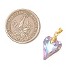 Electroplated Transparent Glass Pendants X-PALLOY-JF05156-01-2