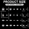 16 Styles Cubic Zirconia Cabochons ZIRC-ME0001-05-2