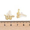 Brass Micro Pave Clear Cubic Zirconia Stud Earrings EJEW-P301-17G-5