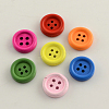 4-Hole Dyed Wooden Buttons BUTT-R031-030-1