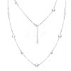 Trendy 925 Sterling Silver Two Tiered Necklaces NJEW-BB34172-2