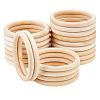 Unfinished Schima Wood Rings for DIY Accessories WOOD-WH0002-65C-1