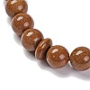 Synthetic Goldstone Beads Stretch Bracelets BJEW-A025-01L-3