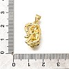 Rack Plating Brass Micro Pave Cubic Zirconia Pendants KK-L226-052G-01-3