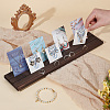 3-Slot Wooden Earring Display Stands ODIS-WH0029-60-WH-3