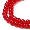 Baking Paint Imitation Jade Glass Round Bead Strands X1-DGLA-Q021-8mm-05-4