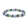 12Pcs 12 Styles Constellation Mixed Gemstone Round Beaded Stretch Bracelet Sets BJEW-JB10910-3