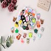 12Pcs 3 Colors Cartoon Fox Silicone Focal Beads JX716A-8