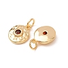 Brass Micro Pave Cubic Zirconia Charms CU-K002-41G-A-2