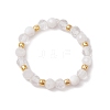 Natural Moonstone Beaded Stretch Rings RJEW-JR00867-08-2