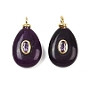Dyed Natural White Jade Pendants KK-B157-42D-07-1