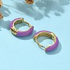 Ion Plating(IP) Enamel Hoop Earrings EJEW-G344-02G-3