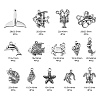 60Pcs 14 Style Tibetan Style Alloy Pendants TIBEP-FS0001-05AS-3