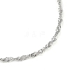304 Stainless Steel Singapore Chain Necklaces NJEW-JN02930-02-2